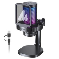maono DGM20 Gaming Microphone USB Microphone Condenser Mic RGB Gaming Mic with