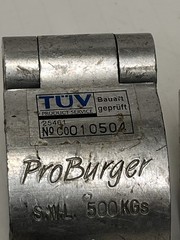 LOT OF 2 TUV SUD PROBURGER 500 KG 25461 KCP-831 HALF COUPLER STAGE CLAMP