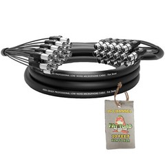 XLR Snake Cable Patch – 16-Channel 10ft Pro Audio Mic Cord Mixer Sound Stage PA