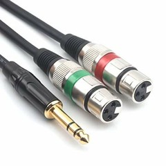 SiYear 6.35mm (1/4inch) TRS Male Plug to Dual XLR Female Assorted Lengths