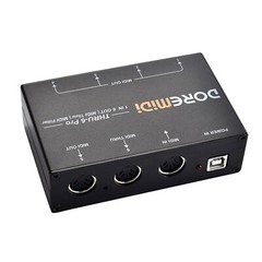 Professional 1 In 6 Out MIDI Thru Box THRU-6 Pro Splitter with Message Filter