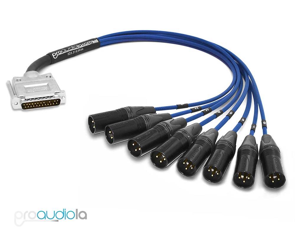 Apogee AD16x Premium Mogami 3162 Digital DB25 | Neutrik Gold XLR-M Blue 8 ft.