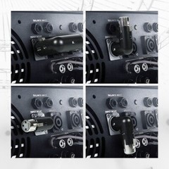 Adjustable 90 Right Angle XLR Audio Connector 3Pin Male to Female Adapter Cable