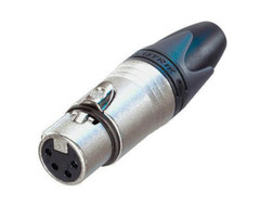 NEUTRIK NC4FXX 4-Pin XLR Female Cable Mount Connector – Nickel w/ Silver Pins