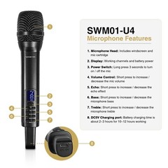 Sound Town 2.4G Hz Wireless Microphone System with 4 Handheld Mic (SWM-01U4)