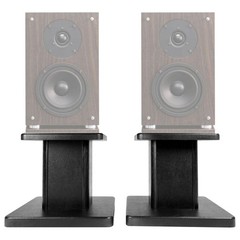 (2) 8” Black Bookshelf Speaker Stands For Fluance SX6W Bookshelf Speakers