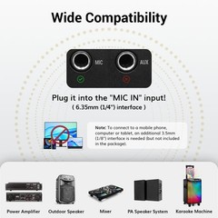 UHF Wireless Microphone System: Headset, Lavalier, 15 Channels, 200ft Range