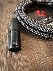 XLR Microphone Cable – Woven Charcoal Gray 10ft Kirlin Male to Female-20AWG New
