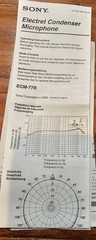 Sony ECM-77B Electret Condenser Omnidirectional Lavalier Microphone – New In Box