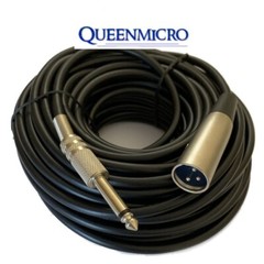 100FT XLR 3 Pin MALE to 1/4″ MONO Plug Cord Mic Microphone Audio Cable 100 Foot