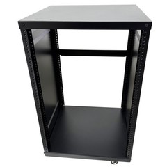 12 Space Studio Rack Case with 4″ Caster Wheels 12U Open-Frame Server Rack