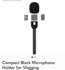compact black microphone for vlogging