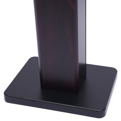 28″ 1 Pair Bookshelf Speaker Stands Surround Sound Home Theater Black Walnut PVC