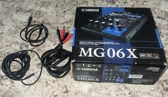 Yamaha MG06X Mixer w/ Effects – Never Used (Open Box w/ Power Cord) Hosa cables