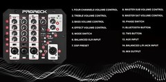 Proreck 800EX 12“ 800W Speaker System, Bluetooth speaker for party dj