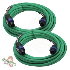 Speakon Cables 25 FT 2 PACK 12 AWG Wires -FAT TOAD Speaker Cords Pro Audio Stage