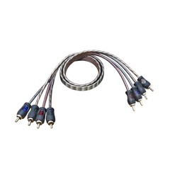 RECOIL RCI43 100% Oxygen Free Copper 4-Channel RCA Audio Cable, Twisted 3ft
