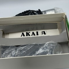 Set of 2 Akai DM-13 Dynamic Microphones Non Directional w/Stands New NOS