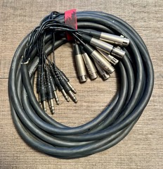 25′ Audio Frequency Control 8-Channel 1/4″ TRS Male to XLR Female Snake