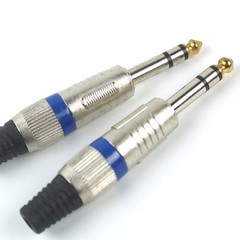 2x Straight Male Stereo Phone Plug Guitar Audio Connector Jack 1/4“ Modern
