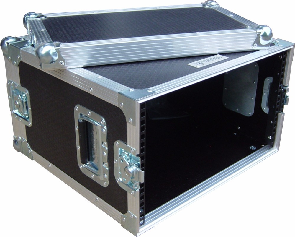 6U 2 Door 19″ Rack „Short Version 300mm“ Swan Flight Case (Hex)