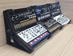 2 Tier Desktop Stand Holds 6 Korg Volca Bass FM Keys Nubass Loop Synthesizer
