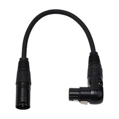 XLR Mic Extension Cable 90 Degree Female To Straight Male For Speaker Studio New