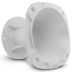 4x DS18 PRO-HA102 White Bolt-on Aluminum Driver Horn with 2″ Throat 4.8″ Depth