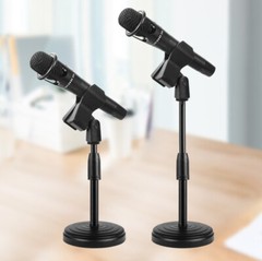 Mic Stand Desktop Easy Clip Small Podcast Table Microphone USA Seller Free Ship