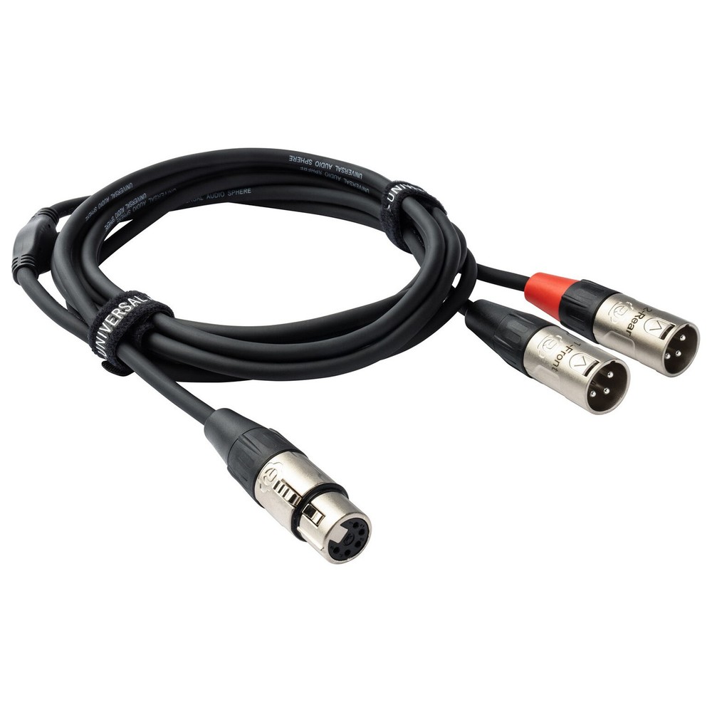 Universal Audio Sphere 5-Pin XLR Female to Dual 3-Pin XLR Male Cable – 10′