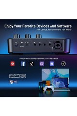 MAONO Gaming Audio Mixer, Audio Interface with Pro-preamp, MaonoCaster G1 NEO