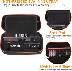 Wireless Microphone Case Compatible with JBL Wireless Two Microphone System, Dua