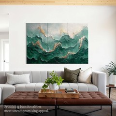 6-Pack Acoustic Wall Panels 72×48 Inch Decorative 72×48 inches, Emerald Ridge