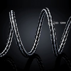 Pair 16Strands 8N OCC Silver Plated Core Braided Hi-End HiFi Audio Speaker Cable