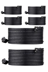 (6) Black 25 FT Indoor / Outdoor 16/3 Extension Cord Weatherproof