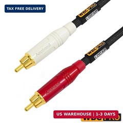 1.5 Foot RCA Cable Pair – WBC-PRO-LOCAP Low-Capacitance (14pF/ft) 22 AWG Ultra-S
