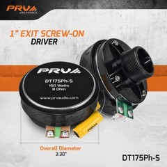 4x PRV Audio DT175Ph-S 1″ Compression Drivers + WG11-25 White Horns DT175