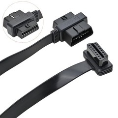 Right Angle OBD II OBD2 16 Pin Splitter Extension Cable 1x Male and 2X Female