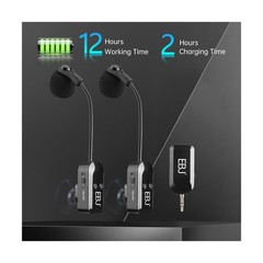 EBJ 2.4G Instrument Microphone Receiver with Detachable Suction Cup for Guita…