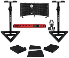 Focusrite Package w/Clarett+ 8Pre+Monitors+Recording Mic+Headphones+Vocal Shield