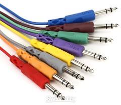 Hosa CSS-890 1/4″ TRS Male Patch Cable 8-pack – 3′ (Various Colors)