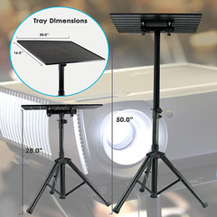 -PRO DJ Laptop, Projector Stand- Computer DJ Equipment Studio Stand Mount Holder