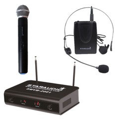 Wireless VHF Microphone Receiver Handheld Mic Headset Lavalier Lapel Microphones