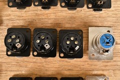 LOT of 24 Female XLR Panel Connectors with Wall Plates + Extras