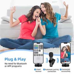 2.4G Wireless Lavalier Microphone Noise Cancelling Audio Video Recording