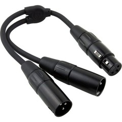 Pig Hog PYXF2X XLR-XLR Black, 6 inch in Pair (PYXF2XM) Bundle