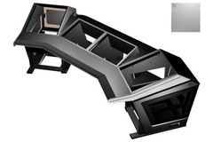 Sterling Modular Plan F Console w/ Dual Center Rack | Brushed Aluminum