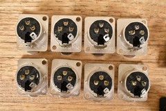 LOT of 24 Female XLR Panel Connectors with Wall Plates + Extras