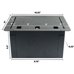 Elite Core Recessed Floor stage pocket box 6XLR jacks mic connectors AC outlets