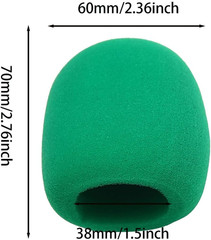 6 PCS Green Thicken Ball-Type Sponge Foam Mic Cover Handheld Microphone Windscre